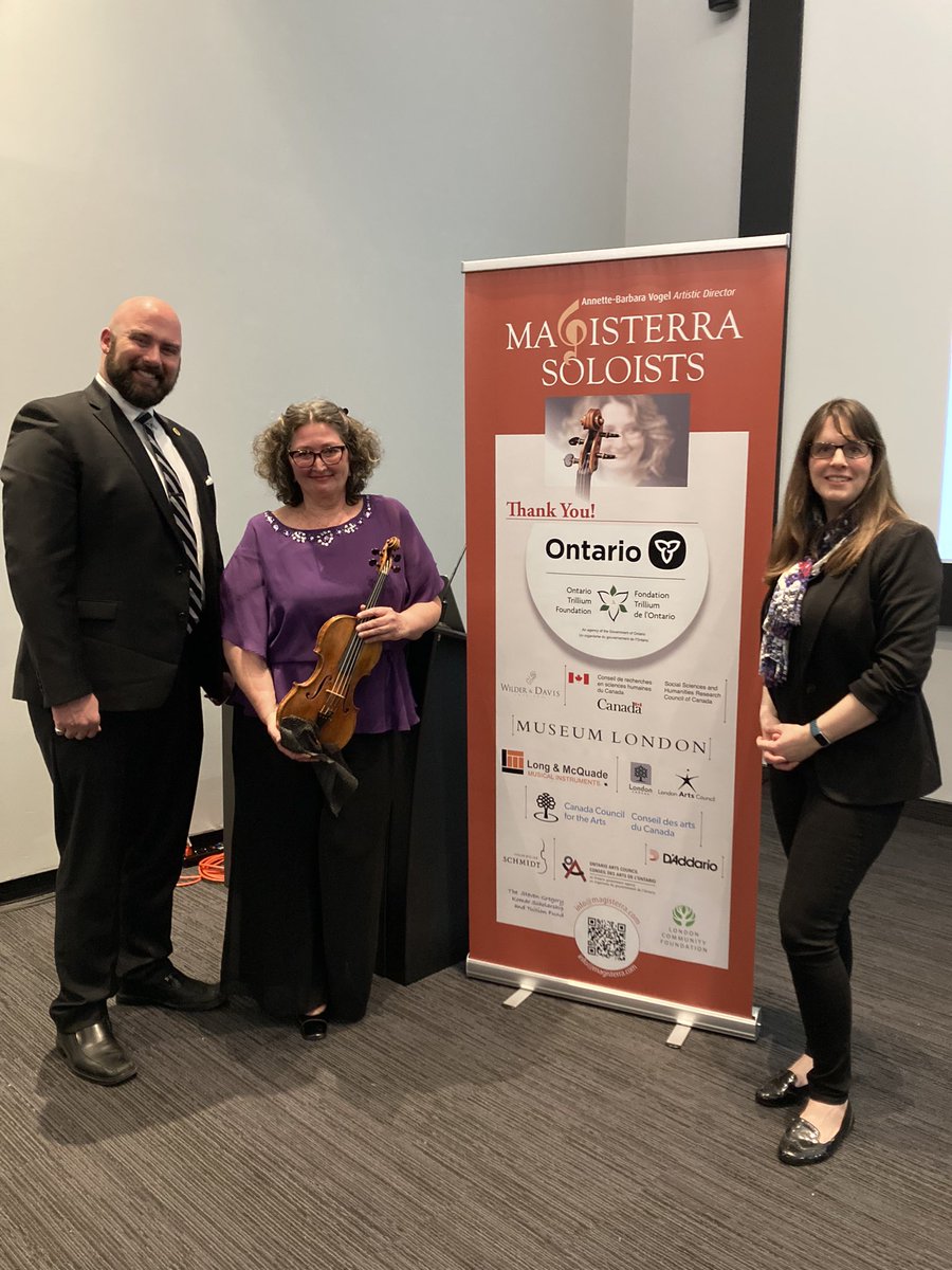 Thank you to @kernaghant and @jerrypribilw5 for attending @MSoloists @ONTrillium event @MuseumLondon last night. Magisterra Soloists is honoured to a recipient of the Resilient Cities Fund, allowing it to share world class music with a wider audience. #ldnont #UNESCOCityofMusic