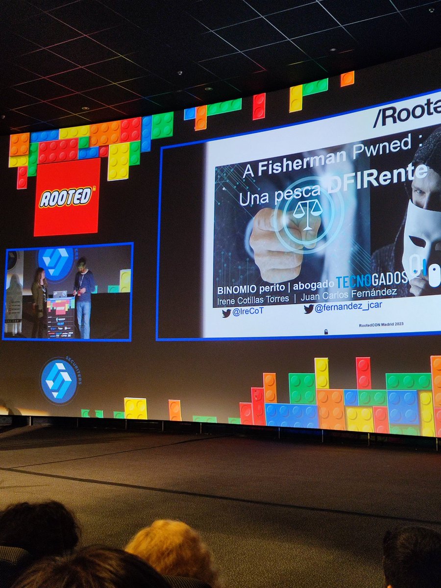 JezerFerreira's tweet image. SOLD OUT total en la charla de @fernandez_jcar @tecnogados e Irene 😌 #RootedCON2023 #legoedition #tracksecuriters