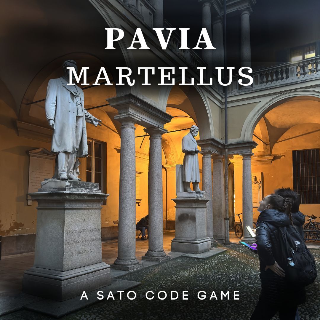 "Martellus," the new Sato Code Game, arrives in Pavia today. Heinrich Martellus' original map, which first showed the entire known world, is hidden in one of the 100 towers in Pavia. It seems that Columbus used this very map when he set sail in 1492 - it's up to you to find it!