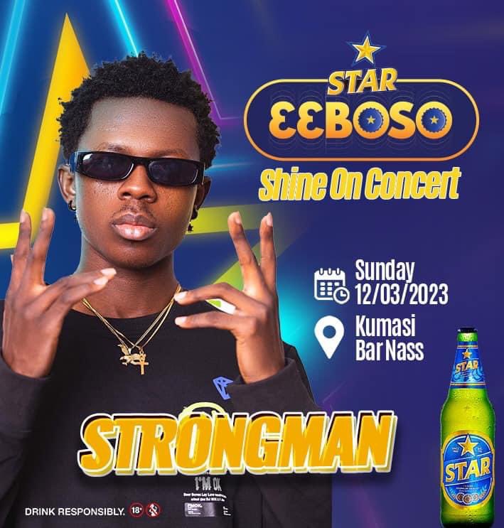 StrongEmpireGh's tweet photo. Sup Kumasi
Letโs party on Sunday at BarNass with STAR๐๐๐๐
Iโm performing ๐๐ฅ๐ฅ๐ฅ๐ฅ๐ฅ
Itโs FREEEEEE
#3boso
#Shineon
#StarBeer https://t.co/LndgIZYzei