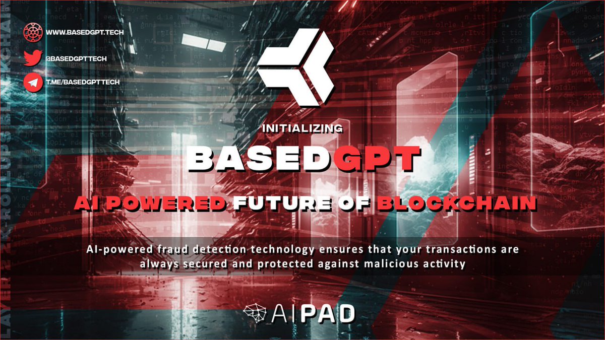 BasedGPTTech's tweet image. 🚀Introducing #BasedGPT - the #AI-powered future of #blockchain technology! 
🤖 AI-powered fraud detection technology ensures that your transactions are always secure and protected against malicious activity
#Ethereum #Arbitrum #Blockchain #Layer2 #AI #AItech #Security