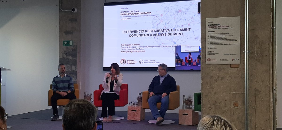 ealvargo's tweet photo. Un plaer haver format part d'aqesta gran trobada restaurativa, gràcies @scgramenet per haver donat veu a l'esperança en convivència i felicitats per la vostra gran proposta. Des d'@EMediacio us seguirem d'aprop!
#convivencia #restaurativa https://t.co/VhI31G9d6P
