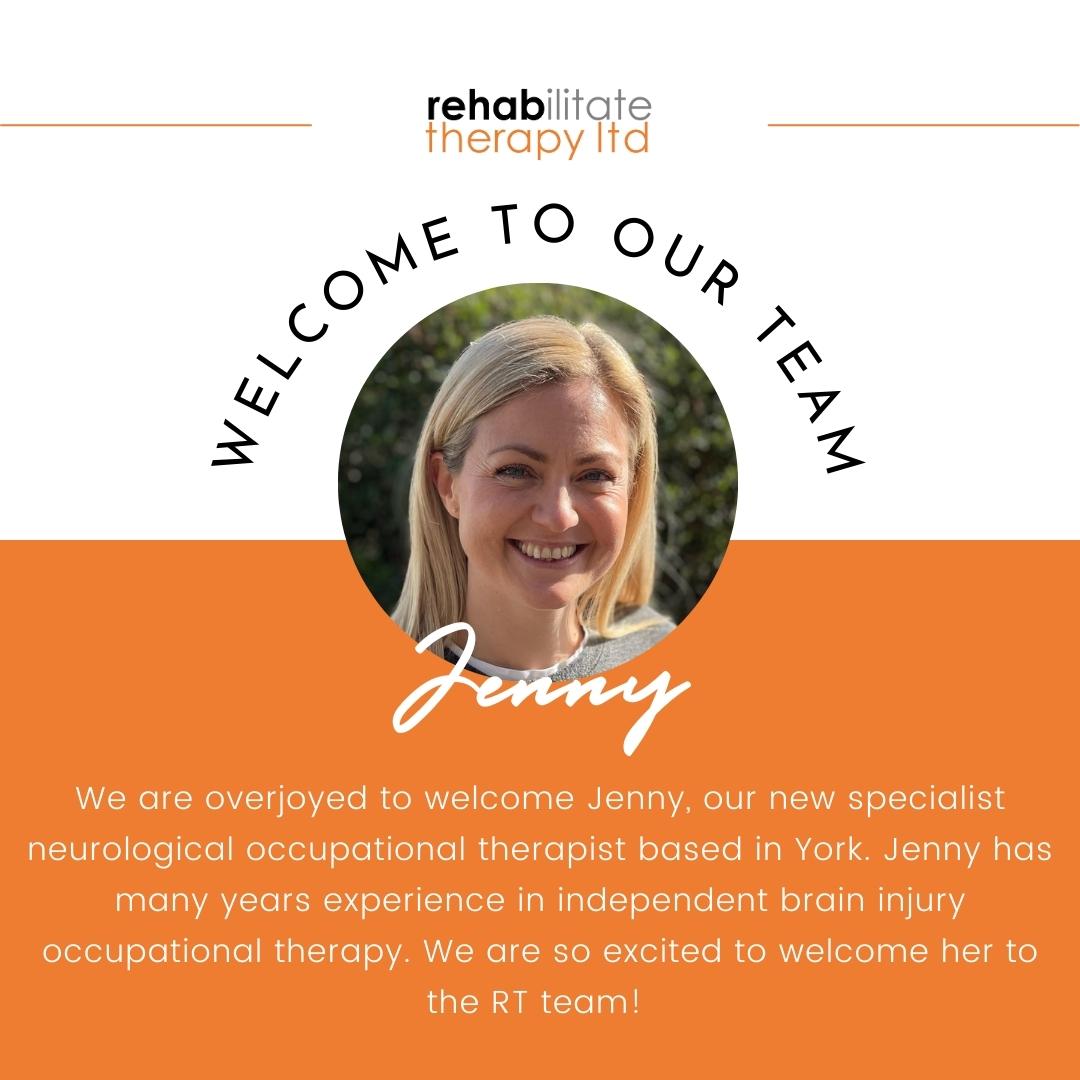 _rehabilitate's tweet photo. Welcome to the Team Jenny! 🤩
#therehabilitateway #newteammember #occupationalhealth #support #professionaldevelopment #ot #rehabilitation #clientledtherapy #occupationaltherapy #proffessionaldevelopment #neurorehab #OTST #welcometotheteam #independentpractice #optiontoo https://t.co/or1IdtXzAw