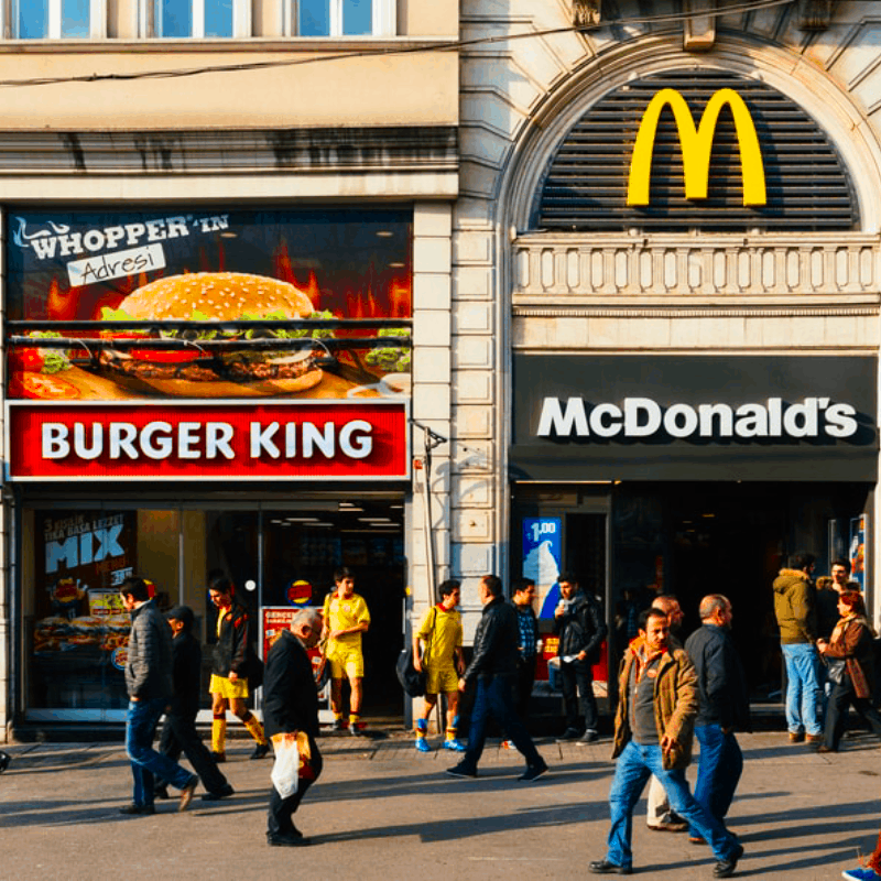manchot_royal's tweet photo. Pourquoi on trouve toujours un McDonald's à côté d’un Burger King ?

Tu t’es déjà demandé pourquoi les plus grosses enseignes s’installent toujours à côté de leurs concurrents ?

Cette stratégie bien huilée porte un nom : 

 … « La Théorie des jeux. » 

Je t’explique tout : 🧵👇 https://t.co/2UDt7TInck
