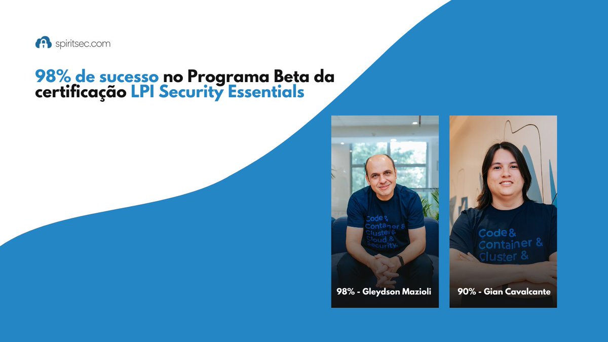 SPIRITSEC (@spiritseccom) on Twitter photo Participamos do exame beta da certificação #SecurityEssentials, da <a href="/LPIConnect/">Linux Professional Institute (LPI)</a> , dando feedbacks importantes para o lançamento da nova prova.
É sempre bom contribuir com a comunidade! Obrigado ao amigo @cesarbrod pelo convite! Parabéns <a href="/gianlcl/">@gianlcl.bsky.social</a>
e <a href="/gleydsonmazioli/">Gleydson Mazioli</a> Participamos do exame beta da certificação #SecurityEssentials, da <a href="/LPIConnect/">Linux Professional Institute (LPI)</a> , dando feedbacks importantes para o lançamento da nova prova.
É sempre bom contribuir com a comunidade! Obrigado ao amigo @cesarbrod pelo convite! Parabéns <a href="/gianlcl/">@gianlcl.bsky.social</a>
e <a href="/gleydsonmazioli/">Gleydson Mazioli</a>