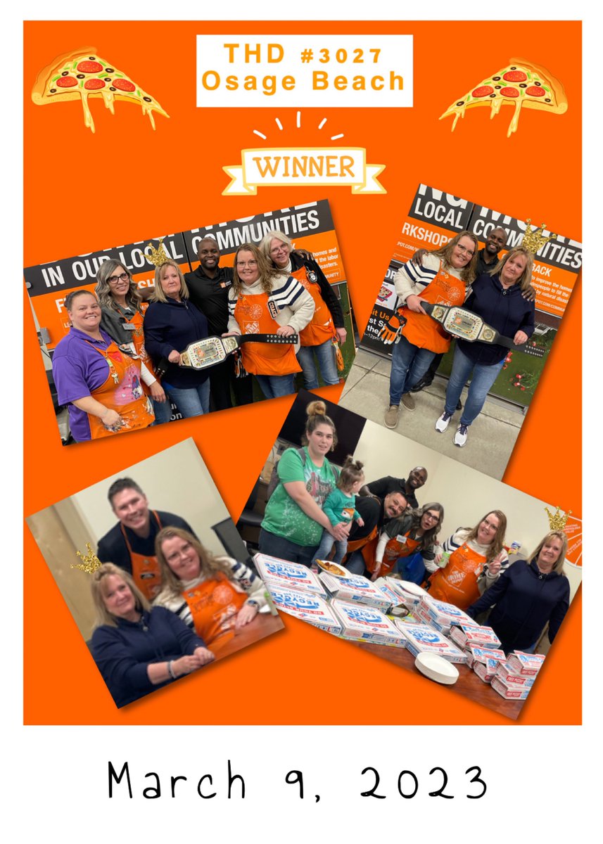 HomeDepot3027's tweet photo. Celebrating excellent credit performance at 3027!
Look closely to see the Credit Queen, Donna Mowery.
Thank you Josh Tapley for supporting our store. https://t.co/02FDugbjaL