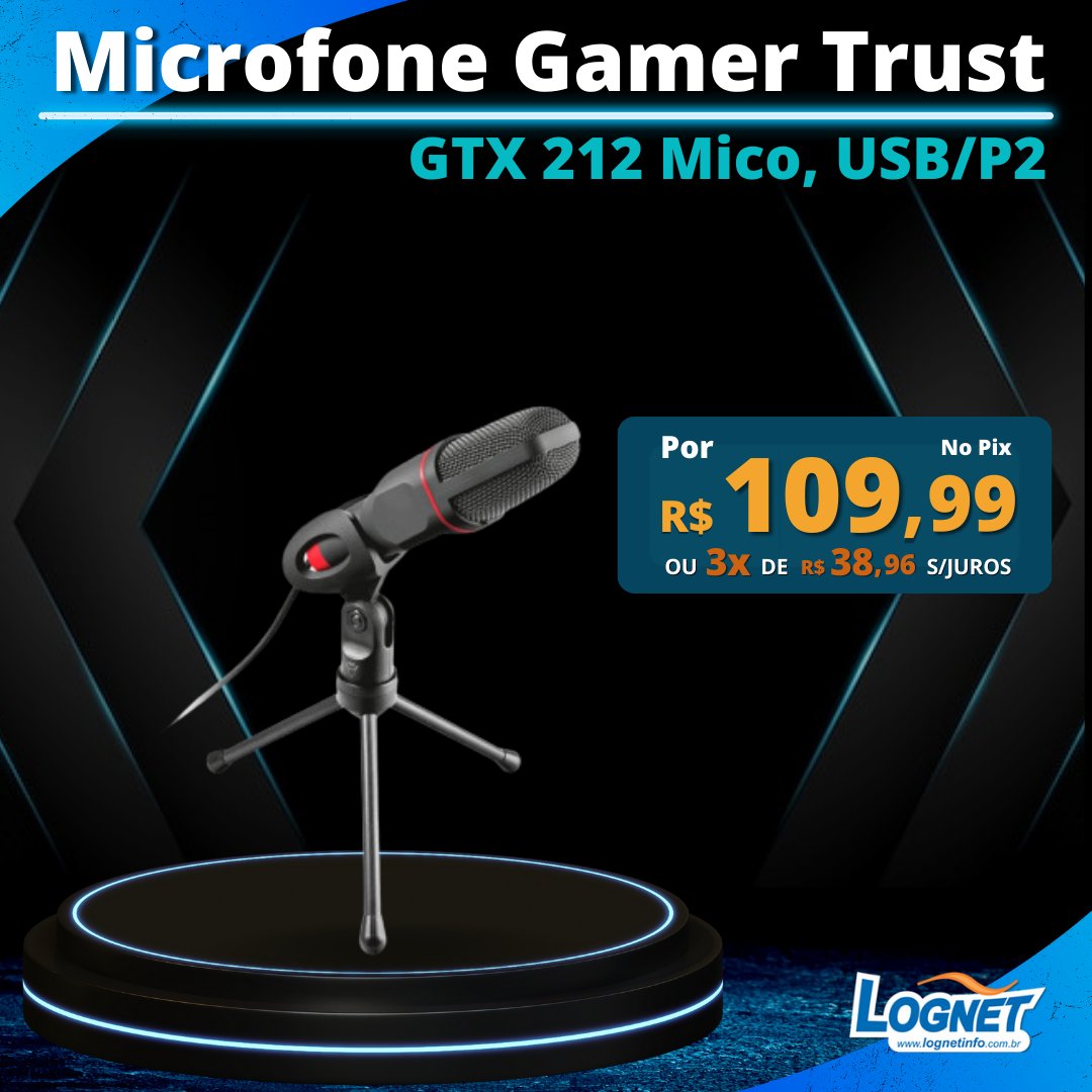 lognetinfo's tweet image. ele é perfeito para seus streamings, podcasts, locuções e música acústica.

Estamos falando do Microfone Trust GXT 212

Corre e garanta o seu aqui na Lognet!

Acesse nosso site🚀

💻lognetinfo.com.br

#microfone #informatica #setup #informatica #gamer #voz