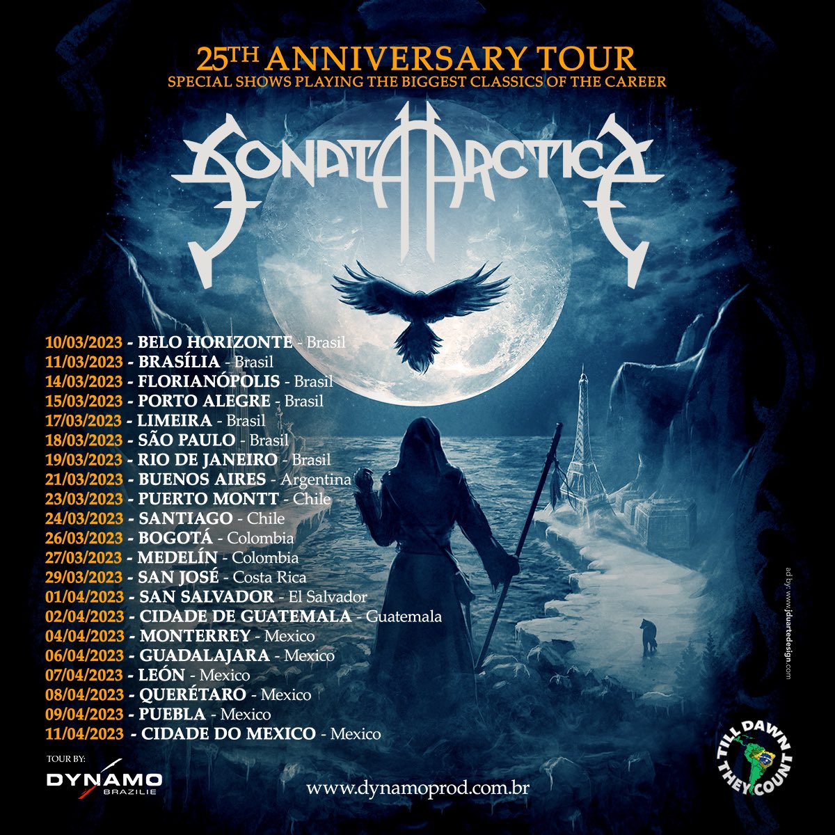 Tonight the tour finally starts! We are here in Belo Horizonte and ready to rock with you! Hope to see you all soon on tour, check the nearest city and all tour dates at: sonataarctica.info/tour Tonight Sonata Arctica at Mister Rock, Belo Horizonte, Brazil 🇧🇷