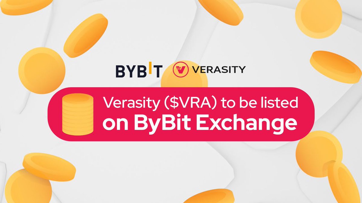 Verasity $VRA will soon be listed on tier-1 crypto exchange, <a href="/Bybit_Official/">Bybit</a> ! 📈

Listing times and details are as follows: 

👉 Deposit open: Mar 12, 10:00 AM UTC
👉 Listing time: Mar 13, 10:00 AM UTC
👉 Withdrawal open: Mar 14, 10:00 AM UTC