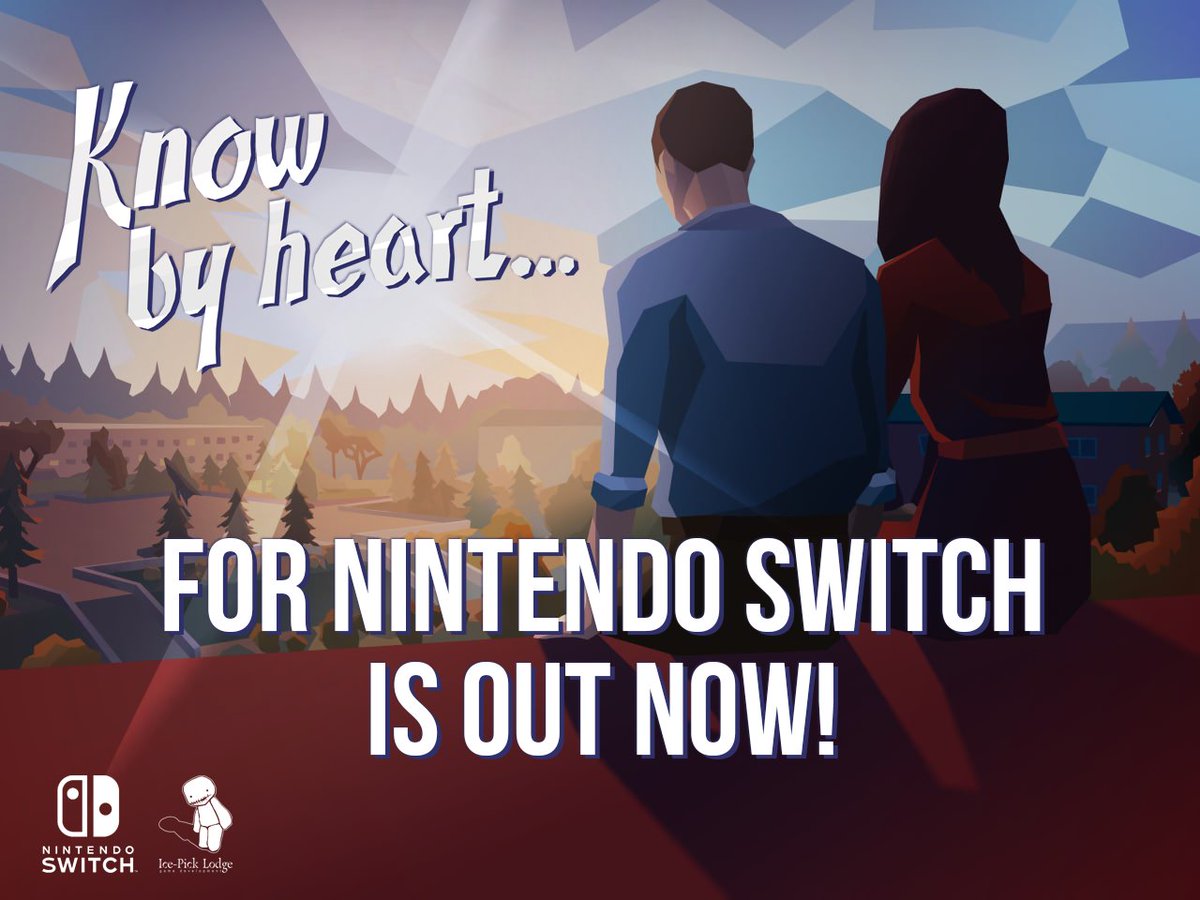 IcePickLodge's tweet photo. It's time to bring back memories once more! But this time you can do it no matter where you are. #KnowByHeart is out now for #NintendoSwitch. https://t.co/QzvoVVG5Vu https://t.co/Uy9VBFCDkx