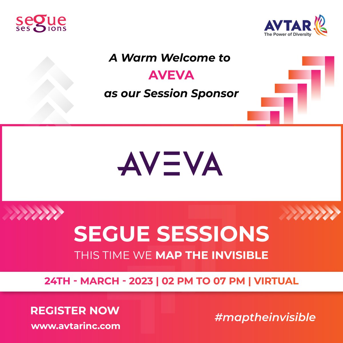 avtarcc's tweet photo. We are thrilled to welcome @AVEVAGroup as our Session sponsor for Segue Sessions 2023. Welcome to a one-of-a-kind conference that aims to #MapTheInvisible for women professionals to grow and advance in their careers. (1/3) https://t.co/EnIsPeqlJW