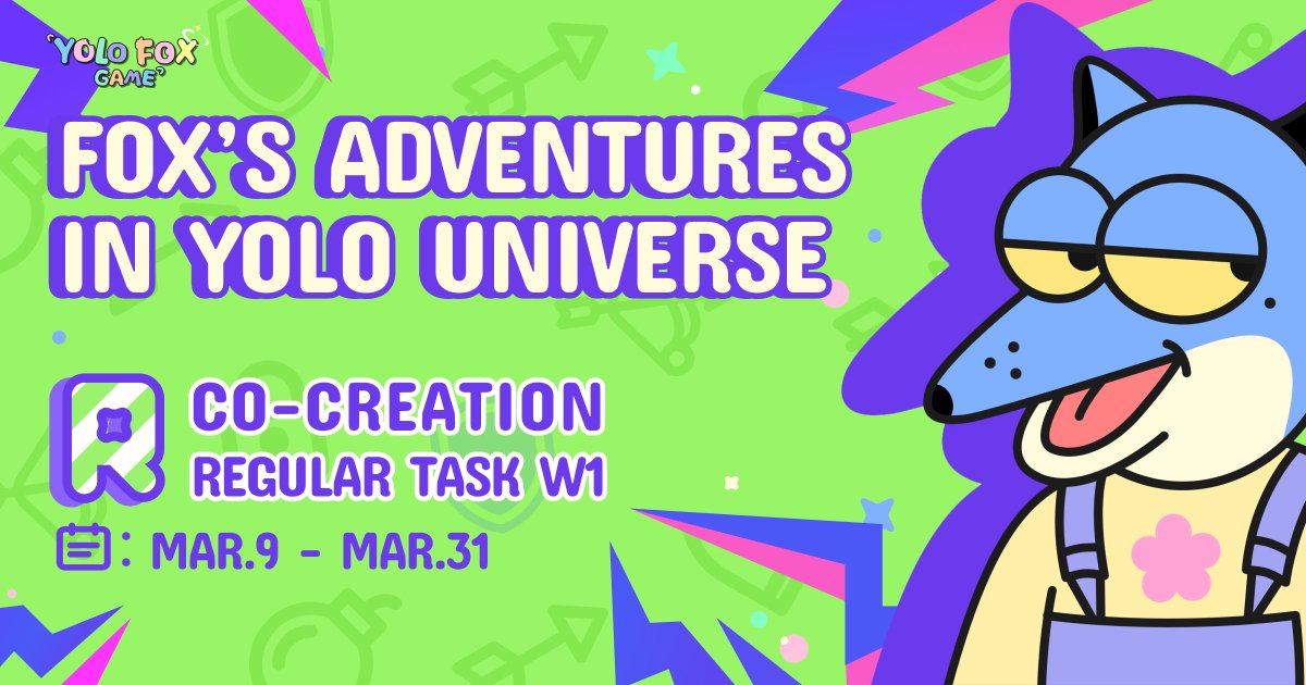 🚀Yolofox Game March Co-creation Event begins TODAY!

⚔️What thrilling space battles will little fox find himself in? Unleash your creativity to win BIG REWARDS: discord.gg/k67eqWP3nT

🎁Like | RT | tag 3 frens | 48 hrs 
💎3 Creator's Gems*5

#P2EGames #NFT #DAO #GameFi