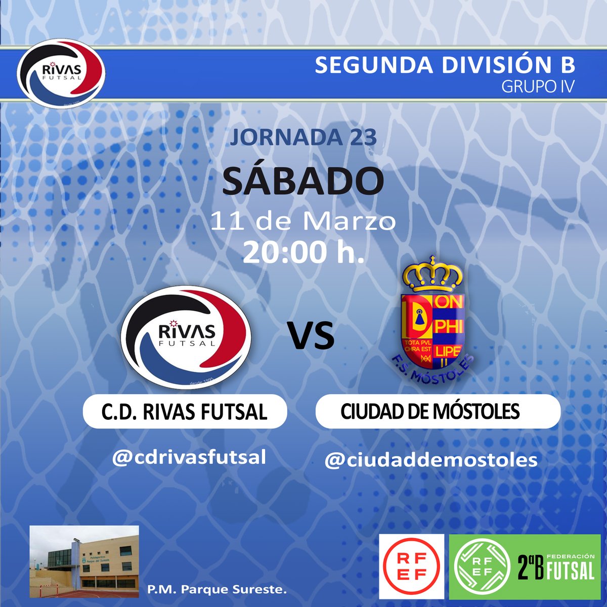 cdrivasfutsal's tweet photo. ⚽¡ES HORA DE VOLVER A LLENAR EL PABELLÓN!

Este finde semana el primer equipo masculino juega uno de los partidos importantes de esta temporada, 1º contra 2º. Es por ello que el equipo necesita mas que nunca vuestro apoyo. ¡Vamos a guiarles hacia la victoria! 🙌🤍🖤 https://t.co/SNYGxnCGRq