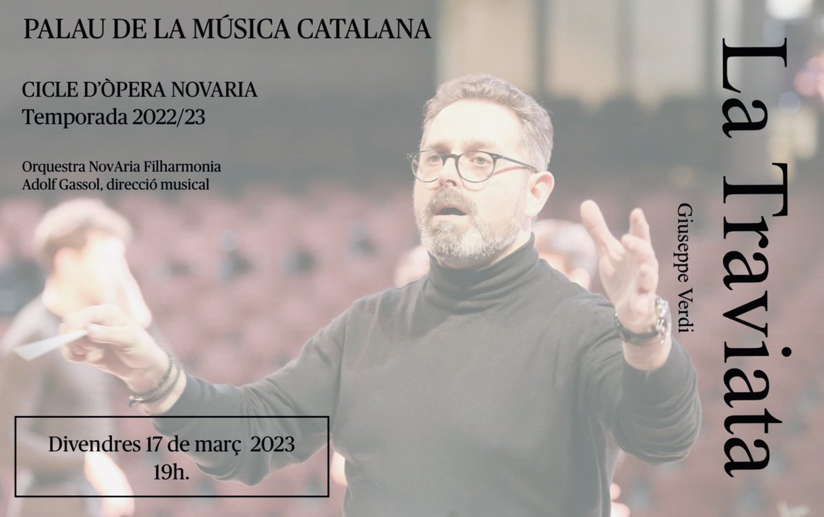 Emociona't al Palau de la Música el 17 de març Cicle d’òpera NovAria  
🎟️ Entrades a ⬇️
palaumusica.cat/ca/la-traviata…
@ArtistsNovaria @palaumusicacat @icec_cat @ACIMC2 @bcncultura @avuisona