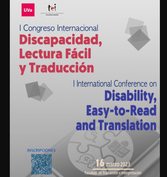 navarrotradmed's tweet photo. I Congreso Internacional

     Discapacidad, Lectura Fácil y Traducción

Soria🇪🇸: @FacultadTeIUVa @UVa_es, 16 de marzo
Info: https://t.co/9rAP5In9uR https://t.co/h0BZeOS3dY