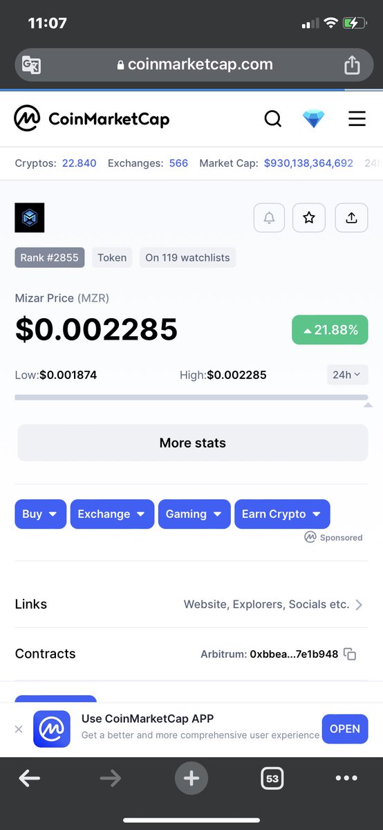 AlperAlp3535's tweet image. %21 yaptı bile #mzr eklememi yaptım. İdosunu kaçırdım diye üzülmüştüm 0.002 dolar ido fiyatının altından ekleme şansım oldu borsalara listelenmesi gelirse 10x te güzel karla ayrılıp %25 bırakırım. Dükkanı kaparlarsa suyumu içerim:)