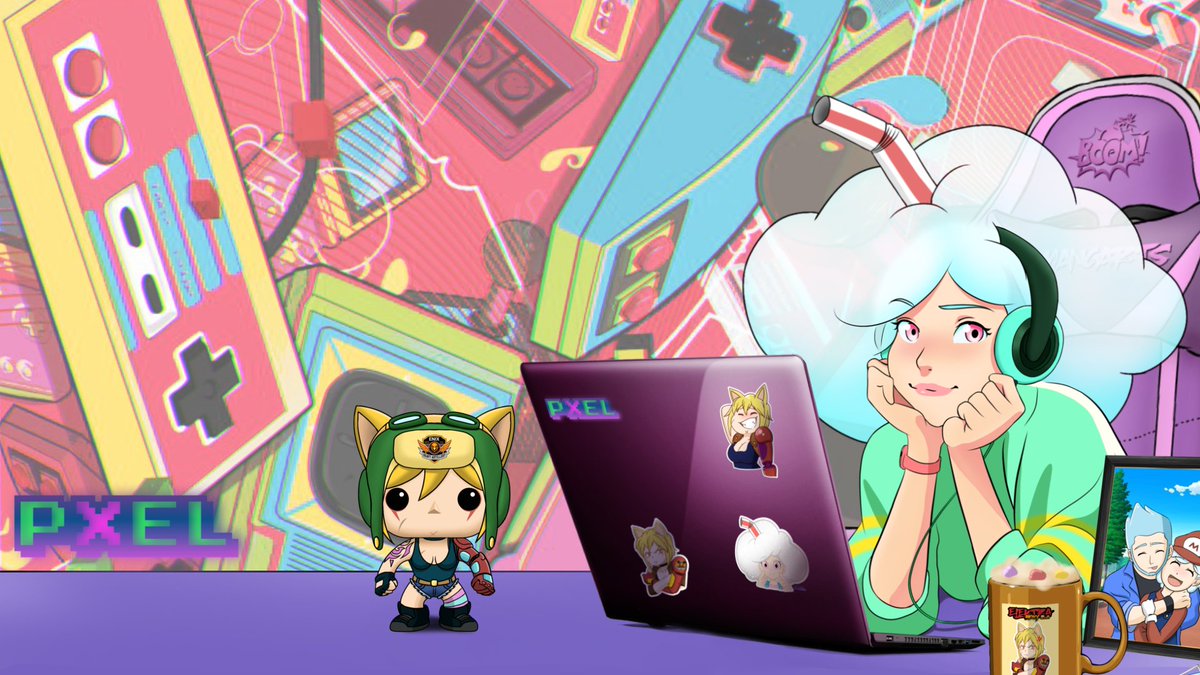 GreimanDraw's tweet photo. Dos hermosos #wallpapers de mis #personajes #SodaPXEL y #ElektraArmy mira estos #webcomics en @okida_io @ReizuComics y @webtooncanvas #greimandraw https://t.co/ddahDUVAED