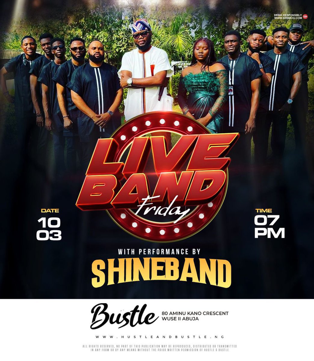 “Feel it in your heart & Feel it in your soul Let the Music take control as we party all Night long” SEE YOU TONIGHT #BustleFridays #WeekendStarter #LiveMusic #LiveBand #TGIF #ShineBandMusic2023