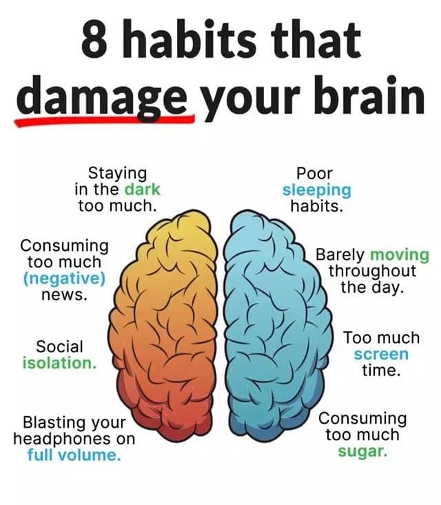 Calories Advice On Twitter 8 Habits That Damage Your Brain Https t calories-advice-on-twitter-8-habits-that-damage-your-brain-https-t