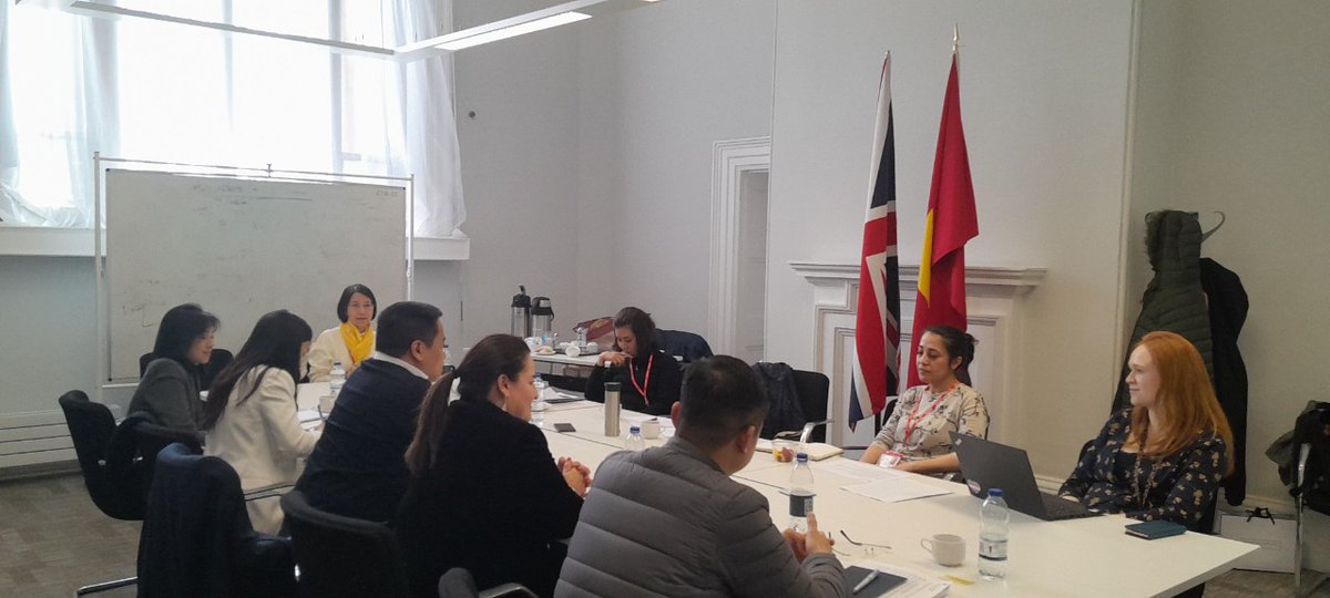 UKinVietnam's tweet photo. Delighted to welcome 🇻🇳 delegation, led by @MOFAVietNam to 🇬🇧 to share exp in building National Action Plan (NAP) on Women, Peace &amp; Security. 🇬🇧 strongly supports 🇻🇳’s commitment to developing its own NAP and looks forward to collaborating w/ 🇻🇳 to promote gender equality. https://t.co/xGrxr2LNQJ