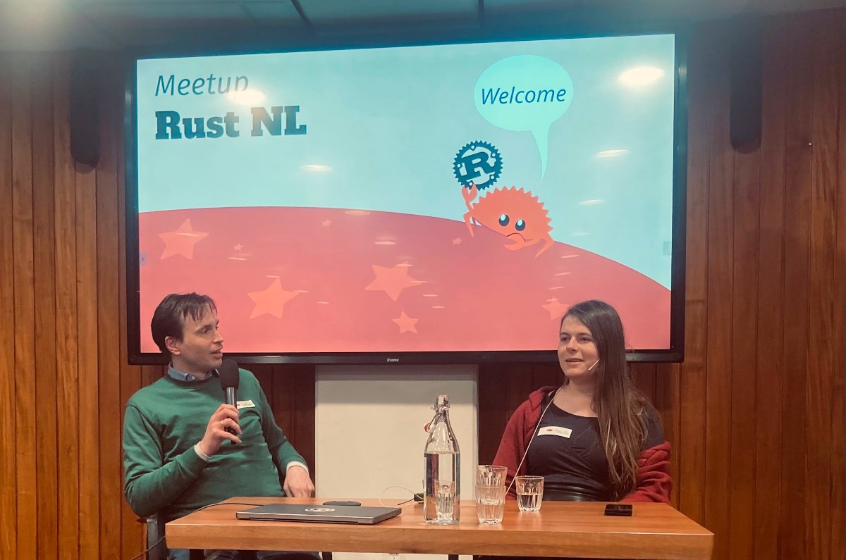 Delft meetup complete! Proud of a tremendous <a href="/rustembedded/">Rust Embedded Working Group</a> line-up, wrapped up with a great Q&amp;A by <a href="/djco/">Dirkjan Ochtman (@djc@hachyderm.io)</a> with <a href="/m_ou_se/">Mara</a>!

Thanks <a href="/Geoxion/">Dion Dokter</a>, Sjors (<a href="/jittercompany/">Jitter | Electronics design</a>), <a href="/jdonszelmann/">Jonathan Dönszelmann</a> and to everyone that joined and helped out.
Slides and (fingers crossed) recordings to follow.