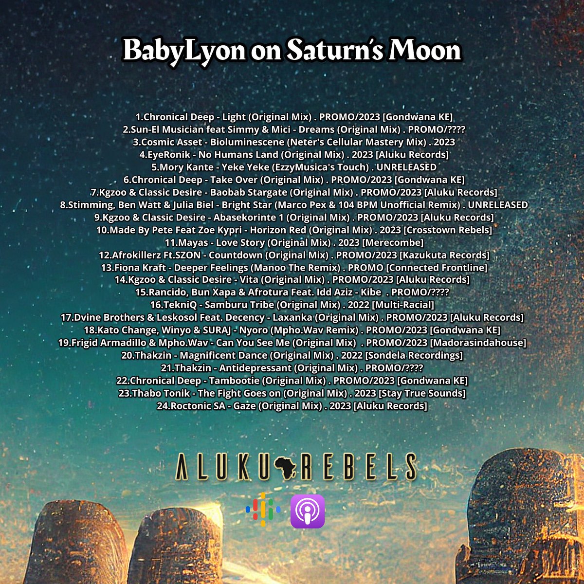 Aluku Rebels/Records (@alukurebels) on Twitter photo My first 2023 mix is ready via <a href="/ApplePodcasts/">Apple Podcasts</a> inc <a href="/djmanoo/">Manoo</a> <a href="/sunelmusicianza/">Sun-EL Musician</a> <a href="/rancidomusic/">Rancido</a> <a href="/micirosemusic/">MiΔi</a> <a href="/simmymusicsa/">Tugela Fairy</a> <a href="/TekniQ_Official/">TEKNIQ</a> <a href="/_madebypete/">Made By Pete</a> <a href="/FrigidArmadillo/">Sunshine</a> <a href="/mpho_wav/">mpho.wav</a> <a href="/Thakzin01/">Thakzin</a> <a href="/ChronicalDeep/">πHayi Baba OUT NOW! π₯π</a> <a href="/kgzoo1/">Ipilisi Ep</a> <a href="/EyeRonik_SA/">EyeRonik</a> + more .
Stream/download link
podomatic.com/podcasts/jodieβ¦ My first 2023 mix is ready via <a href="/ApplePodcasts/">Apple Podcasts</a> inc <a href="/djmanoo/">Manoo</a> <a href="/sunelmusicianza/">Sun-EL Musician</a> <a href="/rancidomusic/">Rancido</a> <a href="/micirosemusic/">MiΔi</a> <a href="/simmymusicsa/">Tugela Fairy</a> <a href="/TekniQ_Official/">TEKNIQ</a> <a href="/_madebypete/">Made By Pete</a> <a href="/FrigidArmadillo/">Sunshine</a> <a href="/mpho_wav/">mpho.wav</a> <a href="/Thakzin01/">Thakzin</a> <a href="/ChronicalDeep/">πHayi Baba OUT NOW! π₯π</a> <a href="/kgzoo1/">Ipilisi Ep</a> <a href="/EyeRonik_SA/">EyeRonik</a> + more .
Stream/download link
podomatic.com/podcasts/jodieβ¦