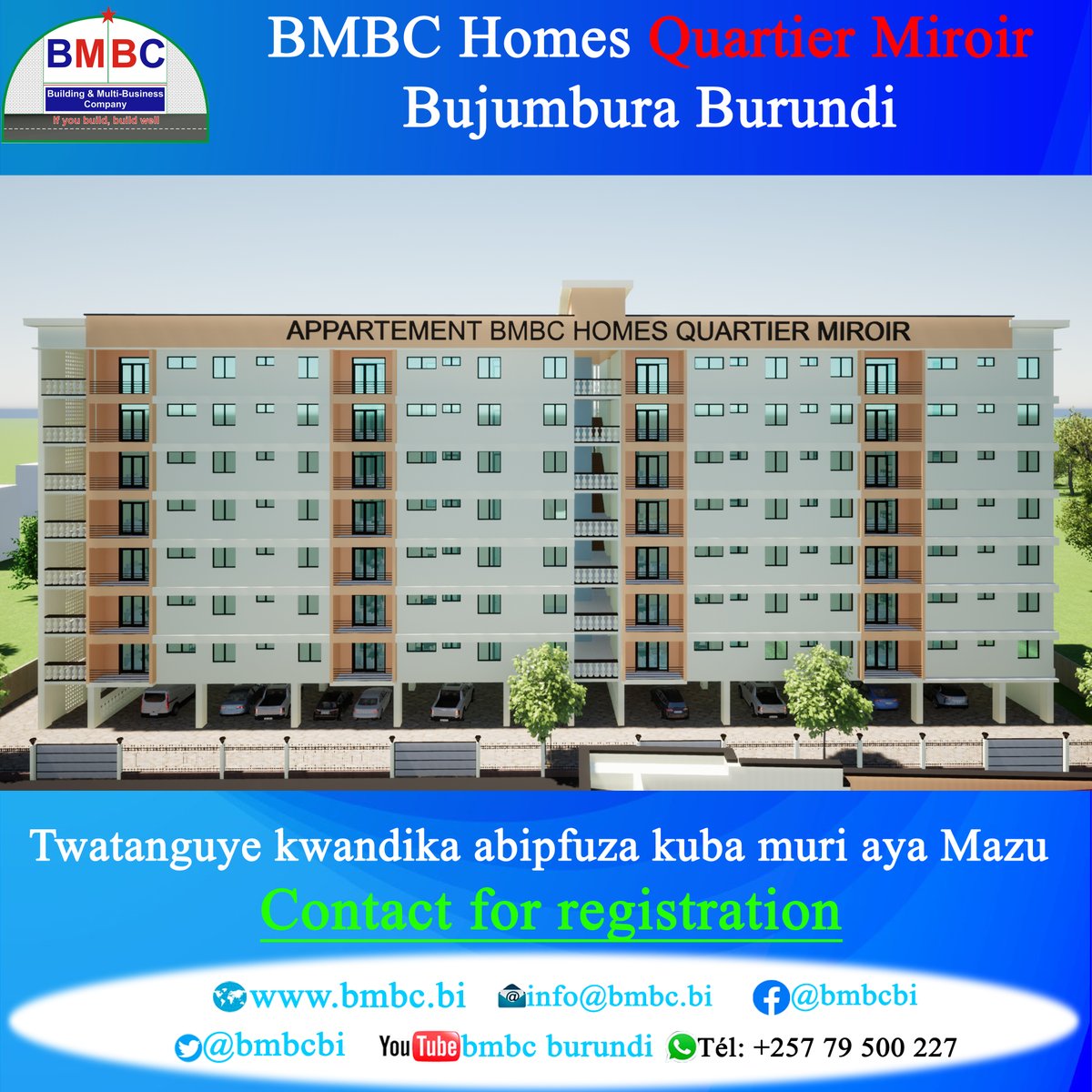 BmbcBi's tweet image. Ishirahamwe @BmbcBi ribandanya rigurisha #amazu yo mu mugambi wa #bmbchomes Miroir.

Ntutangwe kwihitiramwo #inzu y'indoto yawe.

@indundimag @BurundiEco
@MweneKajekurya @MielsBurundi @ObuhaOffice
@Ikiriho @BgfBurundi
@lejournalafrica @Capt_Dukundane @RT_Isanganiro 
@EjohezaNews