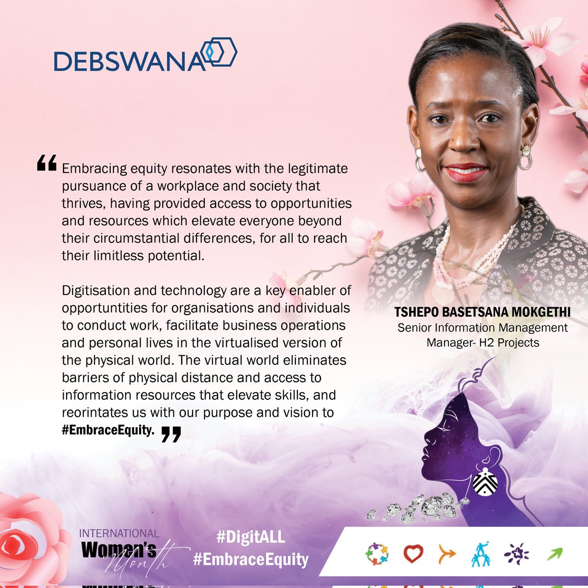 Cheers to our great women! May we know them. May we be them, may we raise them!

#InternationalWomensMonth
#DigitALL
#EmbraceEquity