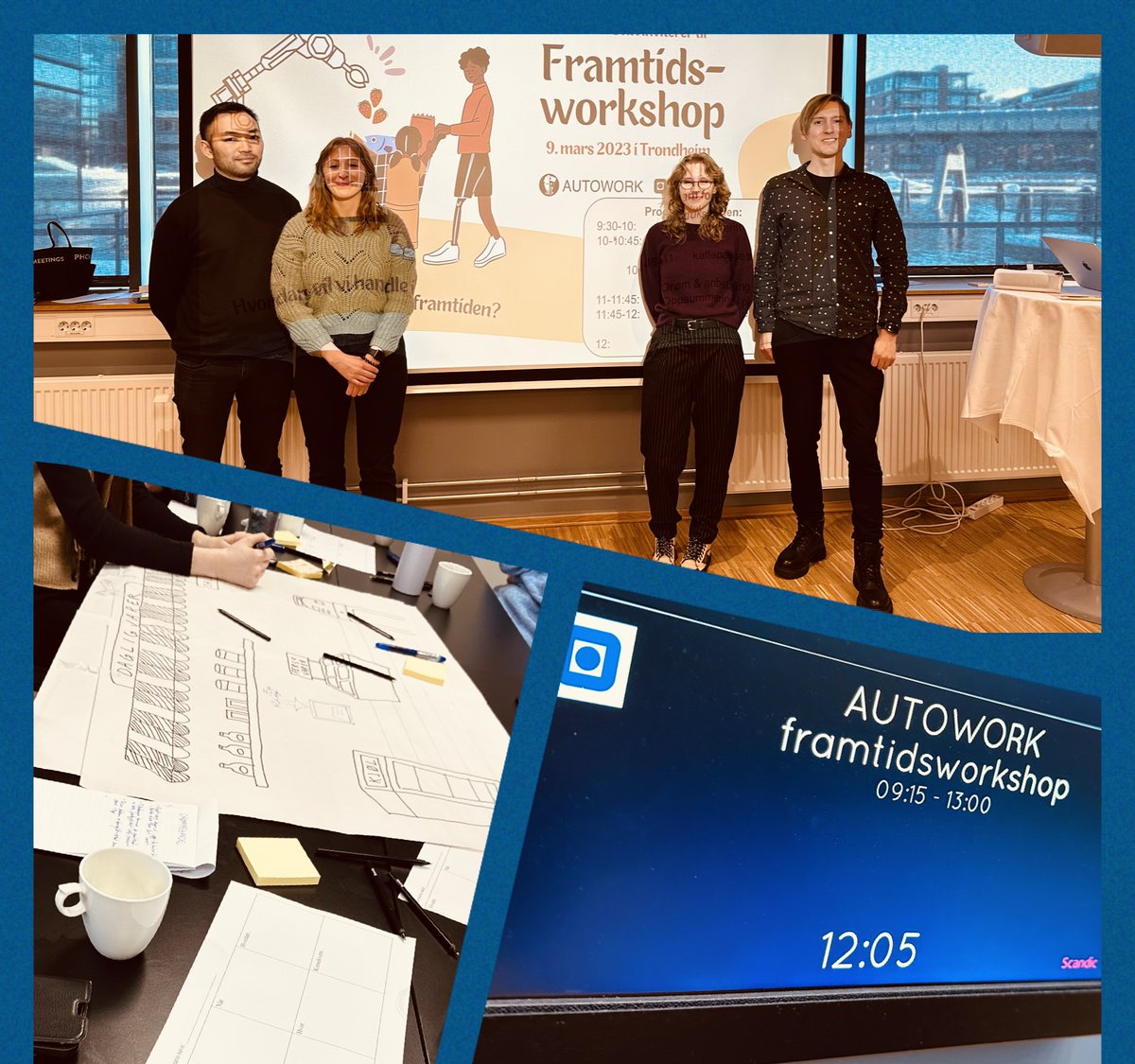 RogerSoraa's tweet photo. This week the @NTNU #AUTOWORK project hosted "future scenario workshops" where we—based on our qualitative data collection findings— asked stakeholders in both Sale, Service & Construction sectors what future work life means in relation to automation, digitalization & reskilling. https://t.co/lT351b5giI