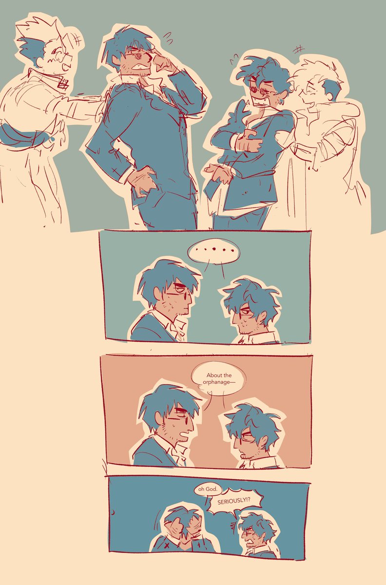 pawschamp's tweet photo. some more doodles of trimax #vashwood meeting tristamp bc i couldn’t stop thinking about it https://t.co/y21H8NOdGK