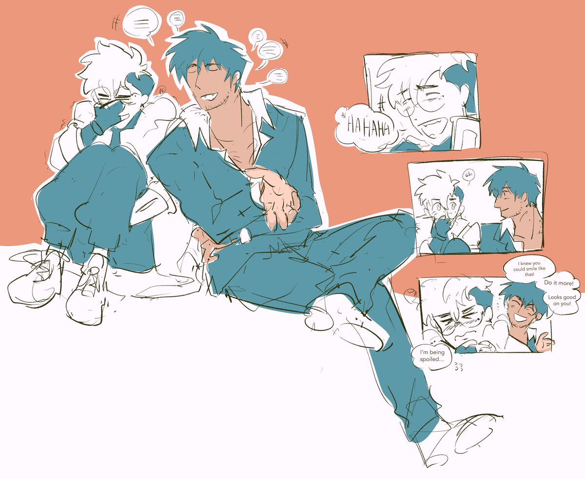 pawschamp's tweet photo. some more doodles of trimax #vashwood meeting tristamp bc i couldn’t stop thinking about it https://t.co/y21H8NOdGK