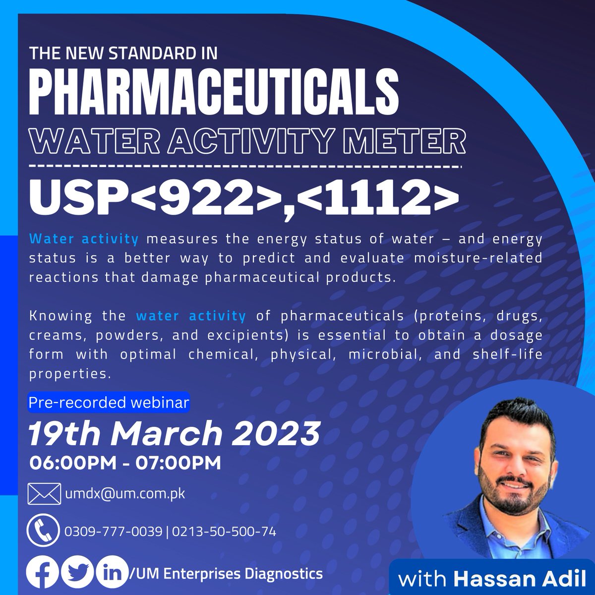 diagnosticsum's tweet image. #WaterActivity #in #Pharmaceuticals

#USP922 #USP1112 

#Ask #UMEnterprises