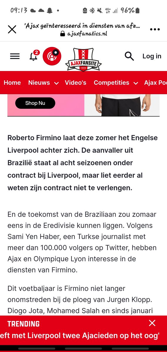 Jaran045's tweet photo. Ik las net  dit gerucht, ben er niet zeker van of dit waar is maar stel het zou waar zijn zouden we hem dan nodig hebben. Lijkt mij wel toch?
#firmino #LiverpoolFC #Ajax #Transfers https://t.co/e7Epzh3eep