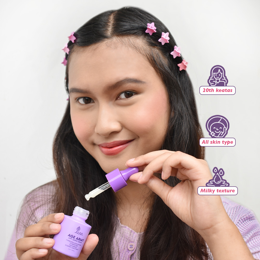 Kalau kamu cari serum Anti Aging yang bisa digunakan untuk semua jenis kulit, you come to the right place!!💜🥳