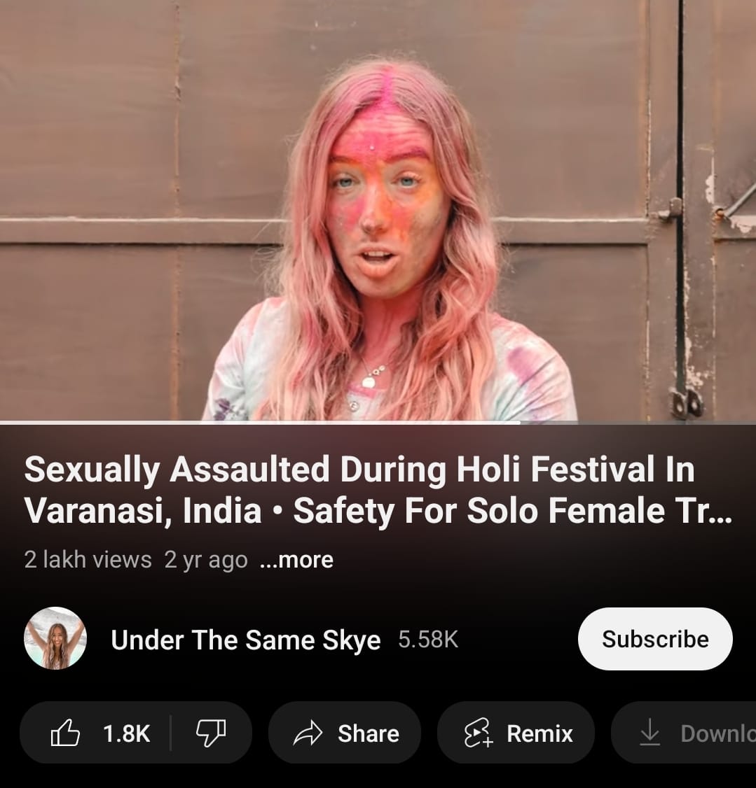 zoo_bear's tweet photo. Just wanted to point out that a video which is now viral was shared on her YouTube channel 2 years back.  It isn't recent incident. https://t.co/8GQttMGyKU