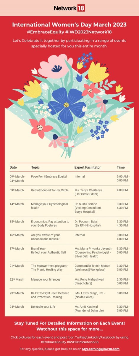 News18TamilNadu's tweet photo. Join Us For Series Of Events This Entire Month - International Women's Day 2023
#EmbraceEquity #IWD2023Network18 https://t.co/OQ4KM8srYx