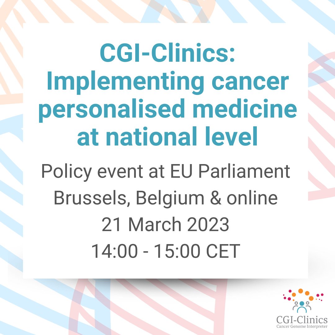 ℹ️ El Parlament de la UE a Brussel·les acollirà una sessió centrada en el <a href="/CGIclinics/">CGI-Clinics</a>, un projecte de #recerca europeu sobre medicina personalitzada del #càncer i en el qual participa #althaiamanresa

🔗 bit.ly/3ys4Yw5

#recercAlthaia #oncologia