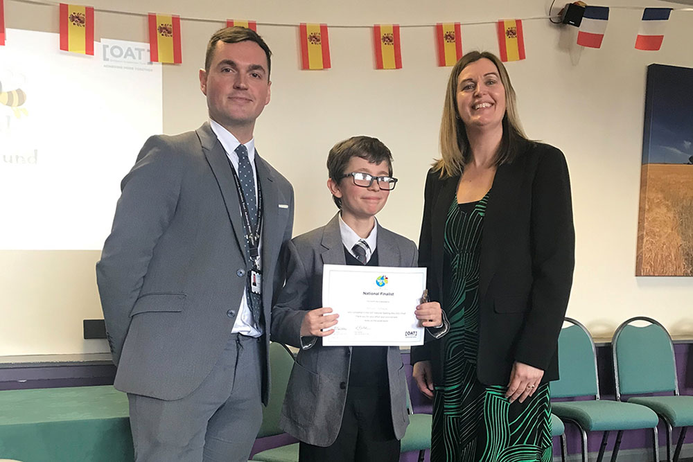 We have incredible MFL linguists across our trust &amp; our National Spelling Bee is a testament to that. Finals have taken place &amp; we're pleased to announce our secondary winner <a href="/CowesEC/">Cowes Enterprise College</a> student Lincoln, who'll now have a chance to show off his linguistic skills in Paris...just WOW!