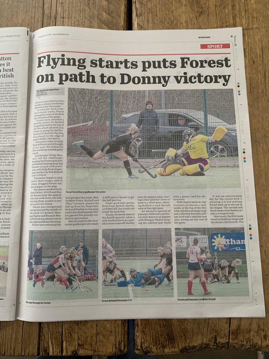 More great coverage in todays paper #fullpage <a href="/BurnleyExpress/">Burnley Express</a> <a href="/nelson_leader/">Nelson Leader</a> with our win over <a href="/DoncasterHockey/">Doncaster HC</a>