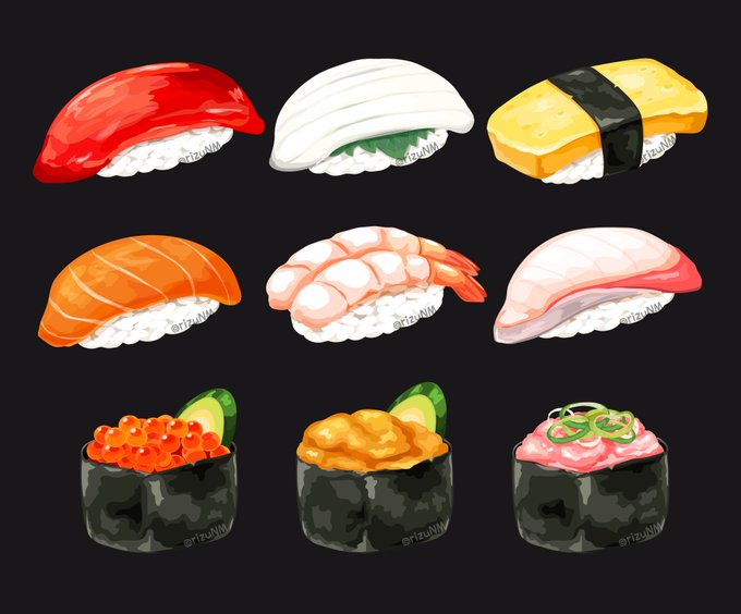 「巻き寿司 おにぎり」のTwitter画像/イラスト(新着)