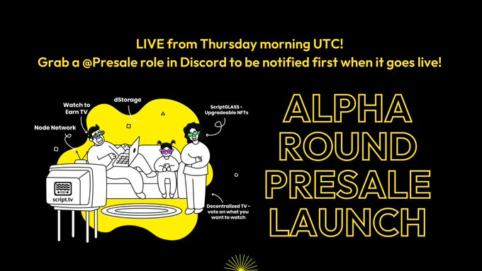OlenaMalinovska's tweet image. Today big day! Script Presale Alpha Round is now LIVE 🌤️

The biggest chance to get tokens 

#scriptnetworkpresale