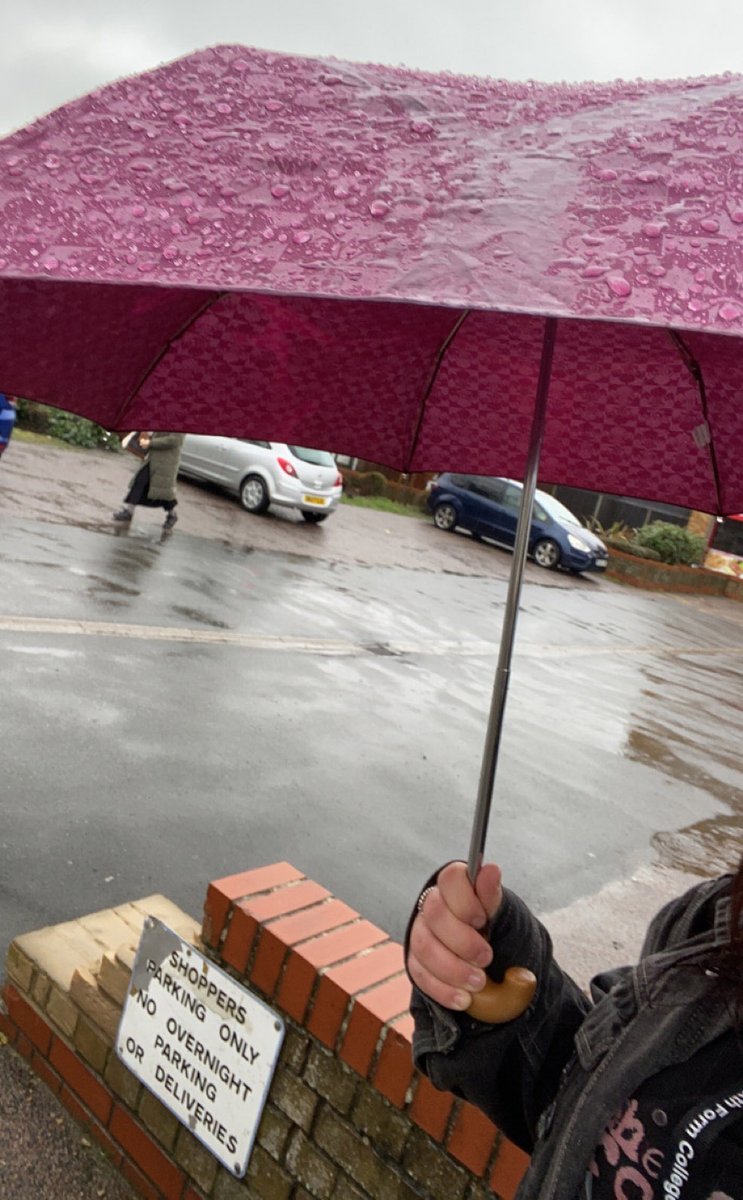 Under the brolly today is Kaitlyn, championing the company in a rainy corner of the UK. Keep it up Kaitlyn ☔️ #openbrolly #moviesite