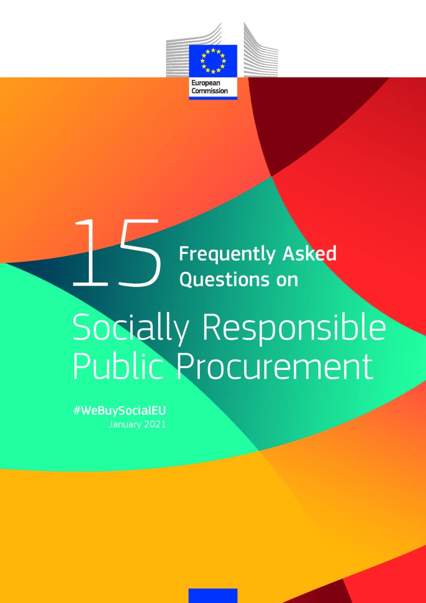 Public procurement can support Social Economy. So far UE doesn't mandate #socialvalue as a criteria to award contracts, yet some countries include it in the law, showing how relevant it is finding out how to measure it. Learn EU's recommendations: bit.ly/3eK6wen #AGRRA