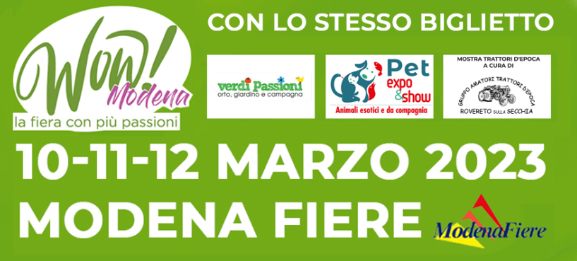 CamComModena's tweet photo. 🌻Alza il sipario WOW! #Modena, la fiera dedicata ai #greenlovers
🗓️Da oggi #10marzo a #ModenaFiere #VerdiPassioni #PetExpo & Show con animali esotici e da compagnia e mostra #trattori d’epoca
https://t.co/MszheyfZZL https://t.co/2ns6KnxHVi