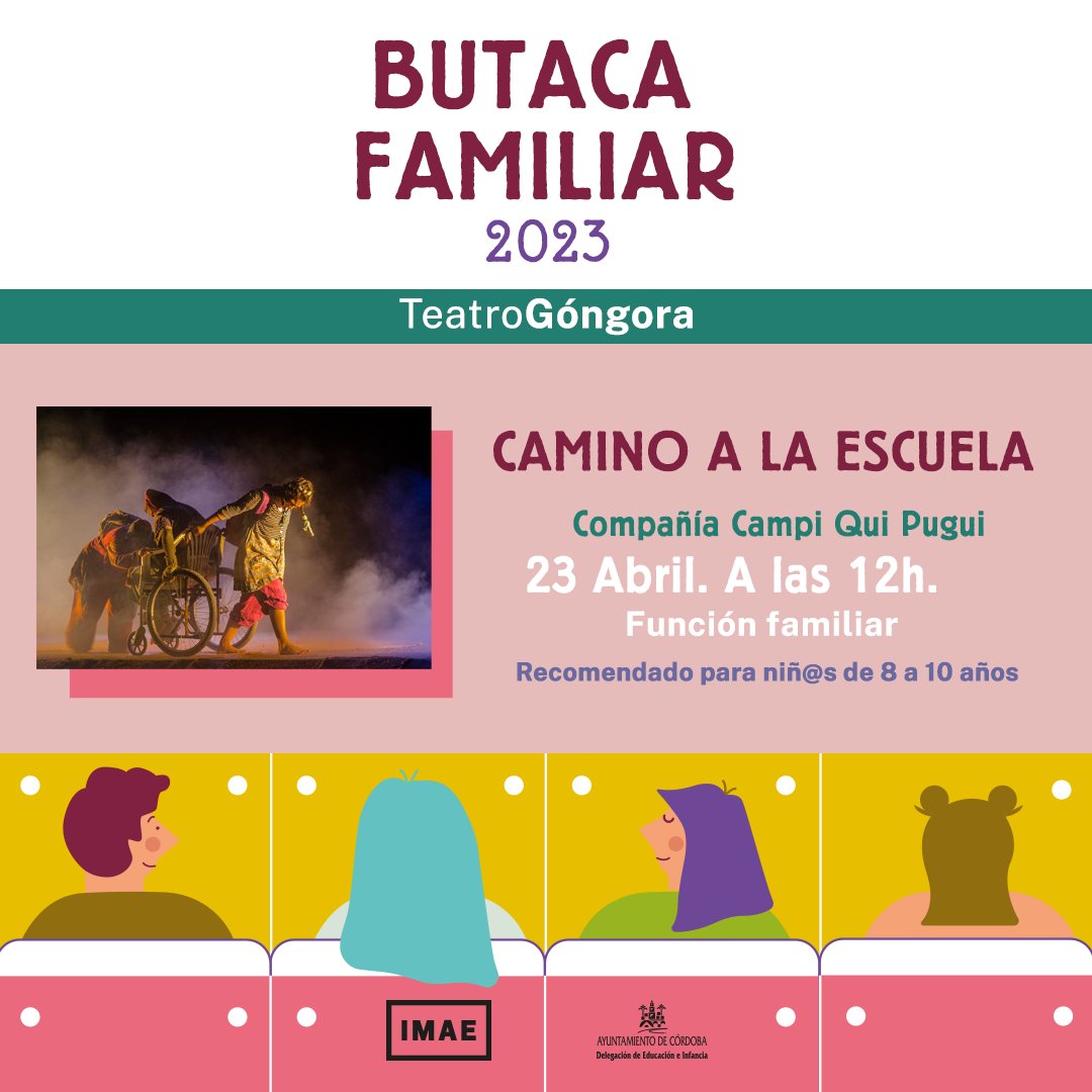 IMAECordoba's tweet photo. 👧🏻👦🏻¿Buscas planes de domingo en familia? 🎭 Ven al #teatro para que los más pequeños de la casa se diviertan aprendiendo. 
🎟 Aquí te dejamos la programación especial de #ButacaFamiliar: https://t.co/yG8HXpQc51
@Cordoba_Educa #TeatroenFamilia #teatro https://t.co/hQLqcjRHTo