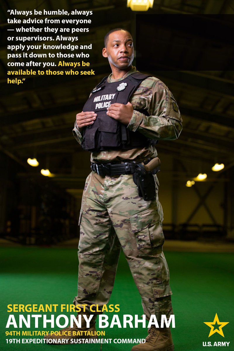 Read how Sgt. 1st Class Anthony Barham, 94th Military Police Battalion, continues his family's legacy of service. army.mil/article/264696… #MyArmyStory #army101 #WhyIServe