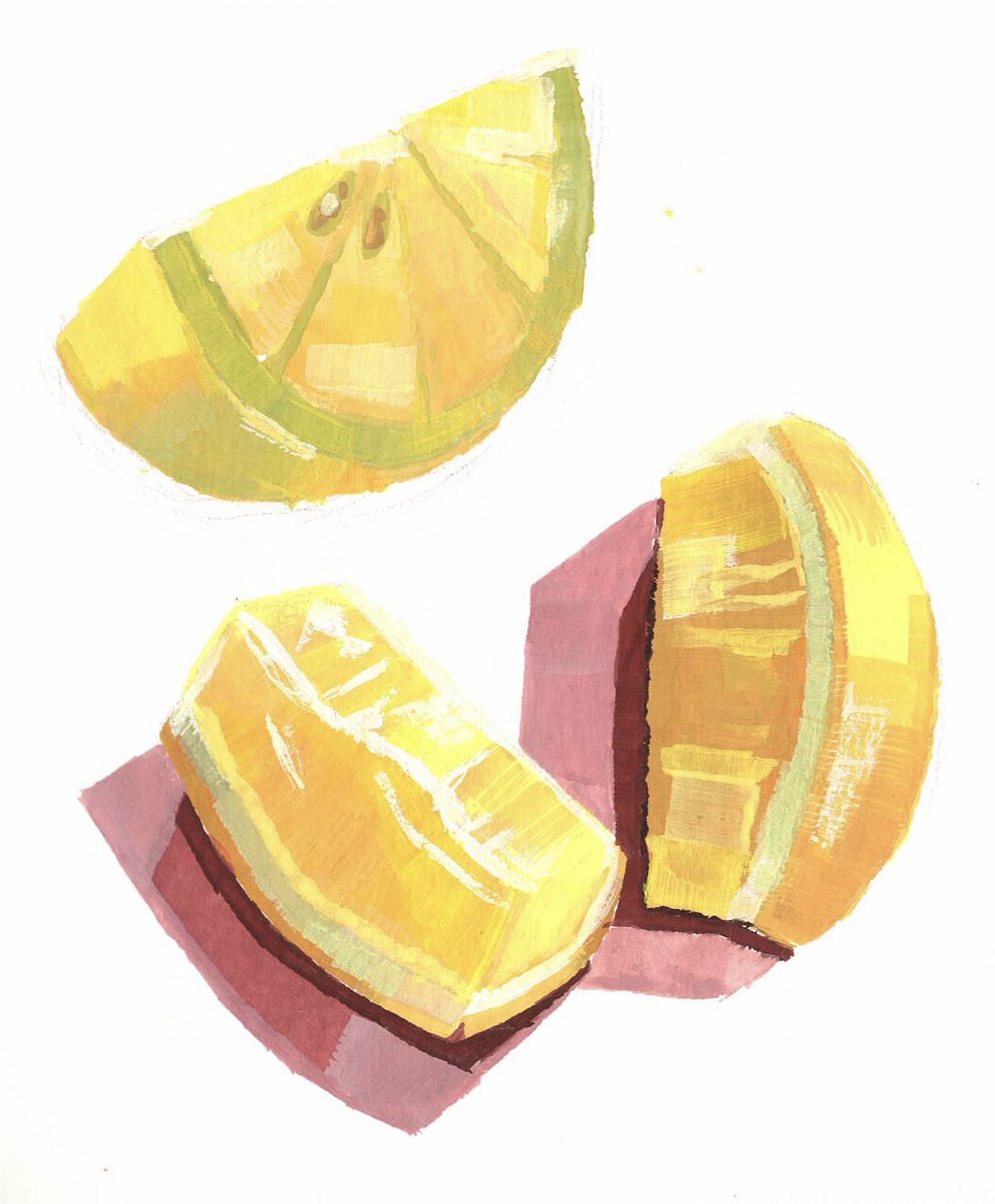Some recent gouache studies 🍊🍋