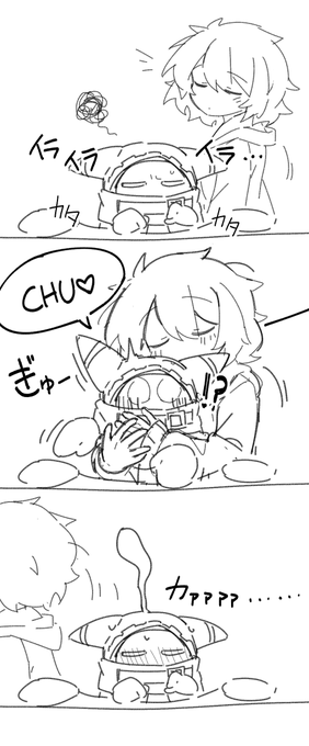 卵を抱っこして去るだけの夢絵 