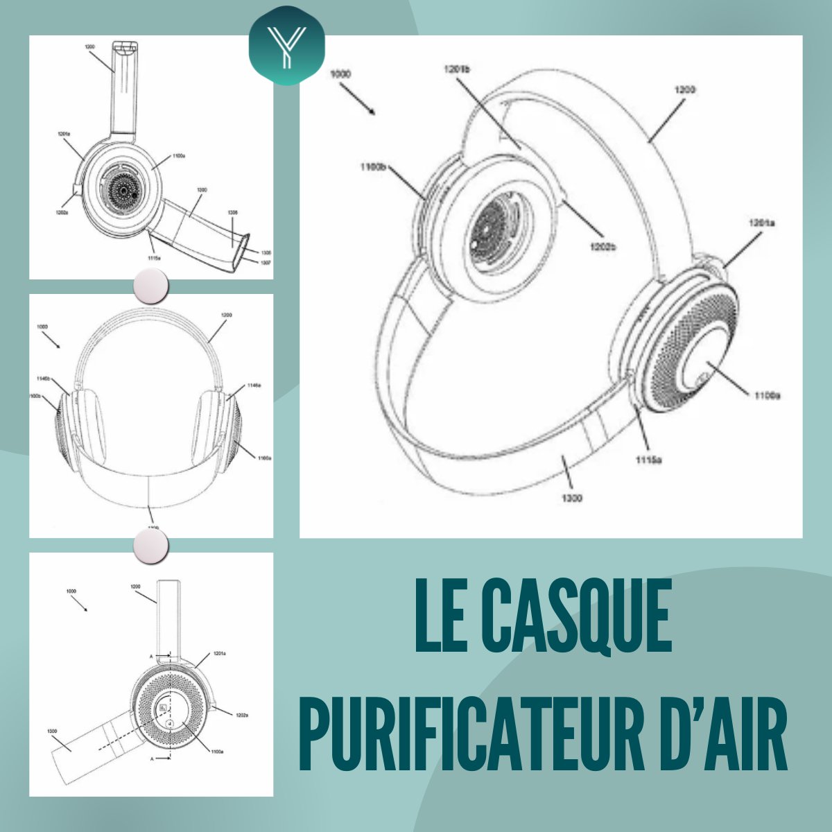 Écouter de la musique et purifier l’air que vous respirez ?

Ce casque de <a href="/Dyson/">Dyson</a> qui a fait l’objet d’une demande de #brevet en 2022 et permet, au-delà d’écouter de sa musique, de purifier l’air ambiant  grâce à un filtre à particules qui bloque les poussières et bactéries.
