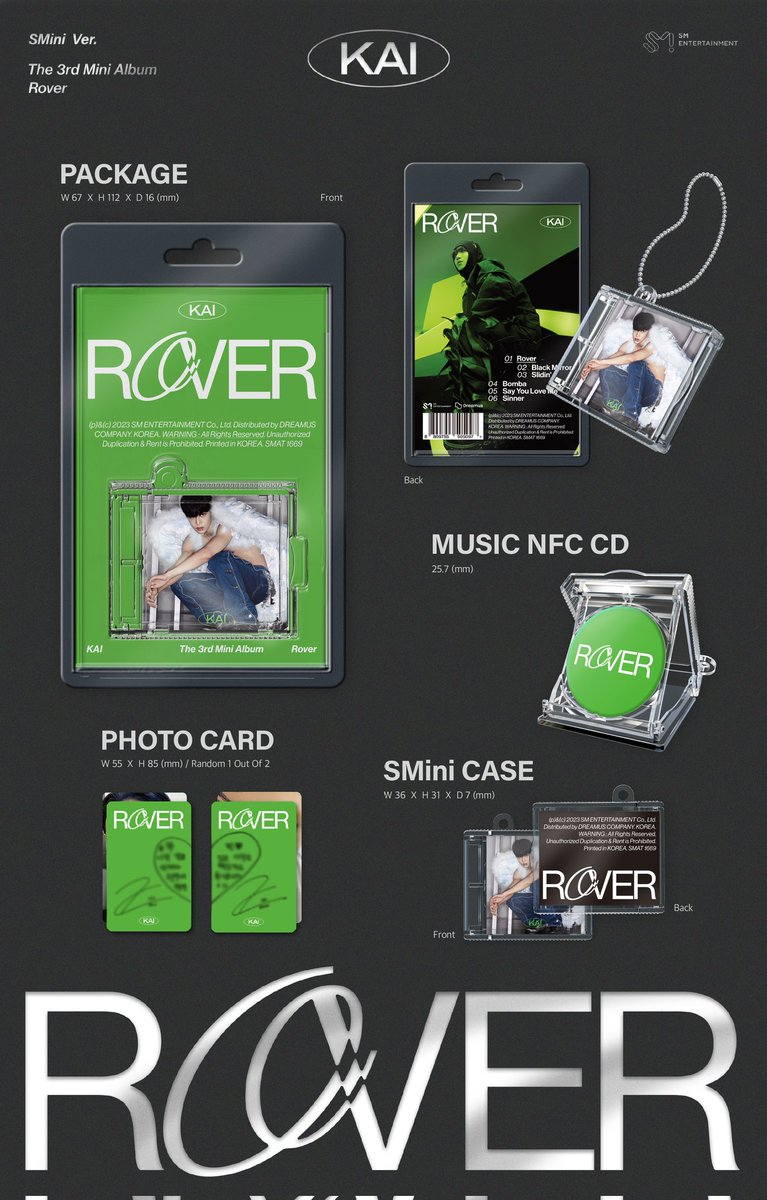 KAI 카이 The 3rd Mini Album 〖Rover〗 Album Details (SMini Ver.) ➫ 2023.03.13 6PM (KST) #KAI #카이 #EXO #엑소 #weareoneEXO #Rover #KAI_Rover 💿Pre-order kai.lnk.to/rover